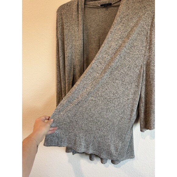 Lane Bryant Women's Gray Open Front Knit Cardigan Sweater Wide Sleeve 22/24 - Picture 5 of 11